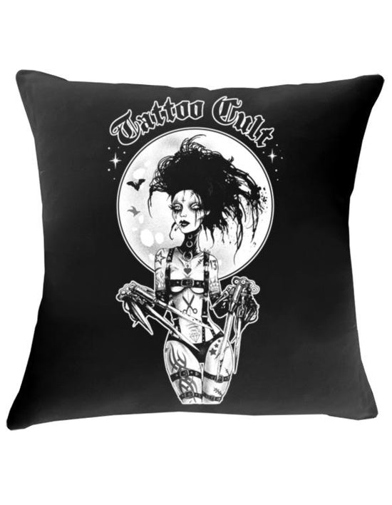 Housse de coussin 43x43cm Tattoo Cult ScissorCult