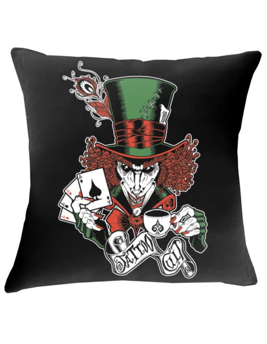 Housse de coussin 43x43cm Tattoo Cult Mad Hatter Cult