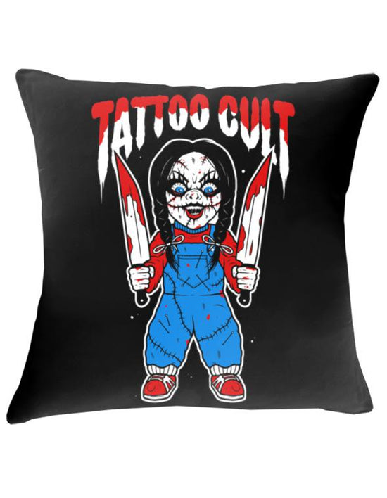 Housse de coussin 43x43cm Tattoo Cult Chucky cult