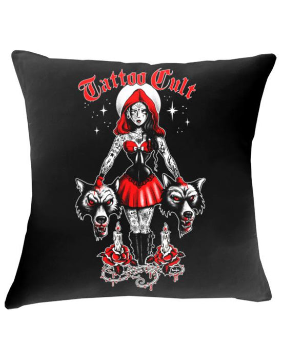 Housse de coussin 43x43cm Tattoo Cult Red Ridding Hood cult