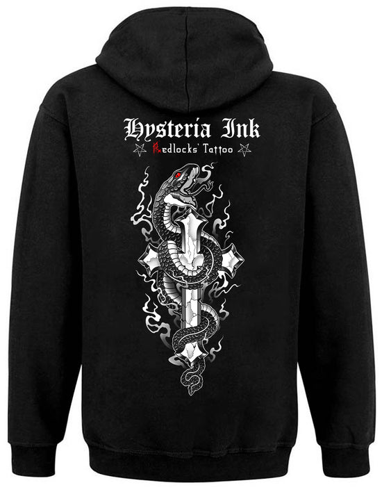 Sweat Zippé Unisexe Hysteria Ink  X Redlocks' Tattoo Snake Cross Ink