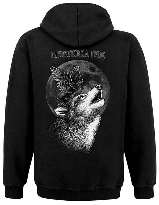 Sweat Zip Unisexe Hysteria Ink  The Crow and The Wolf Ink