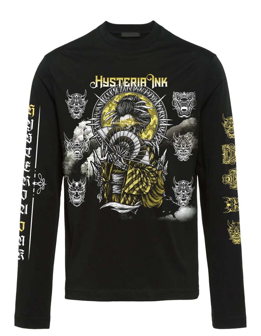 T-shirt Manches Longues Hysteria Ink Geisha Ink All Over Print