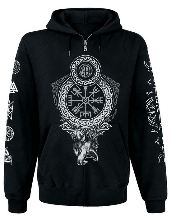 Sweat Zip Unisexe Hysteria Ink  Impression Avant Helheim Ink