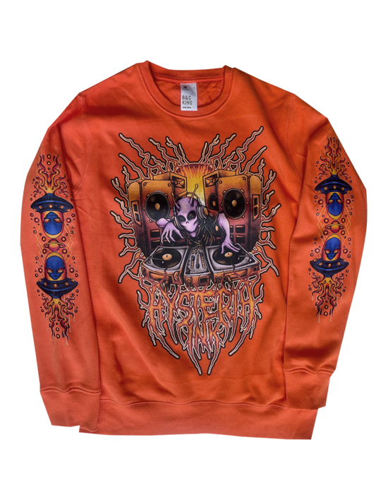 Sweat Hysteria Ink Alien Dj Col Rond Orange