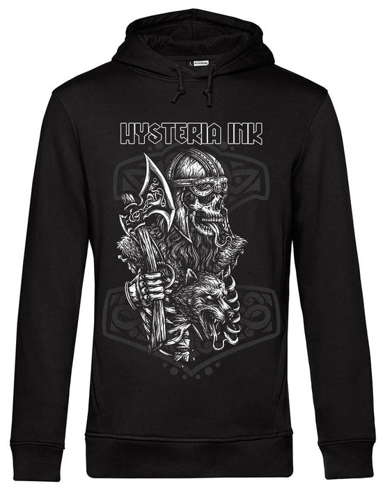 Sweat Capuche unisexe Sider Hysteria Ink  Viking Skull Ink