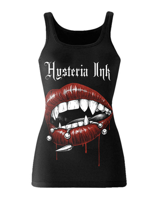 Debardeur femme Hysteria Ink Basic Vampire Lips Ink