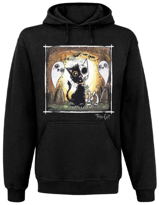 Sweat Unisexe Poche Kangourou Tattoo Cult Skeleton Cat Cult