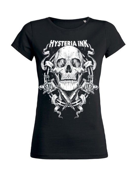 T-shirt femme Wants Hysteria Ink Skull Tattoo Gun Ink