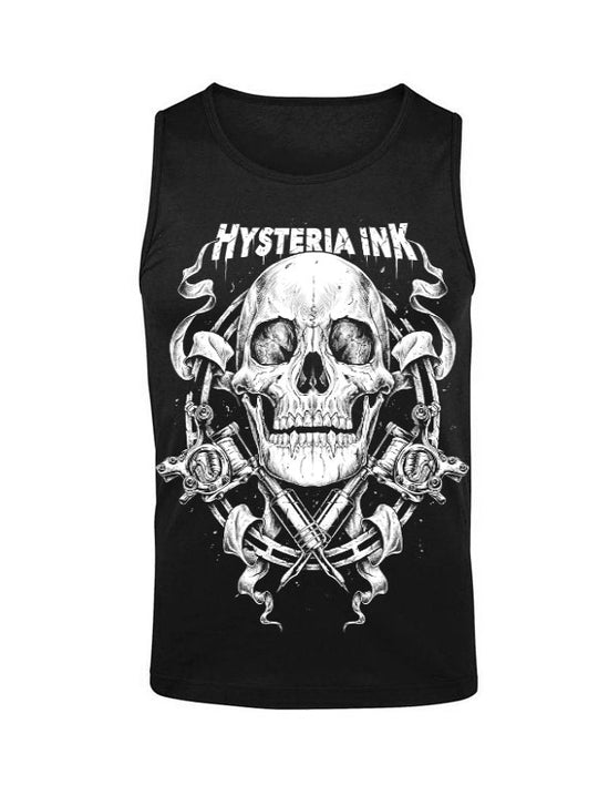 Debardeur homme Justin Hysteria Ink Skull Tattoo Gun Ink