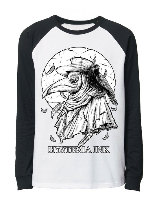 T-shirt baseball unisexe manches longues Hysteria Ink Doctor Plague Ink