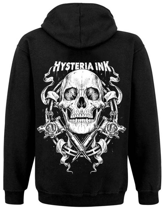 Sweat Zip Unisexe Hysteria Ink Skull Tattoo Gun Ink