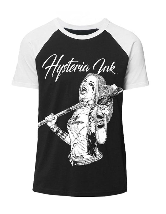 T-shirt baseball unisexe manches courtes Hysteria Ink Harley Ink