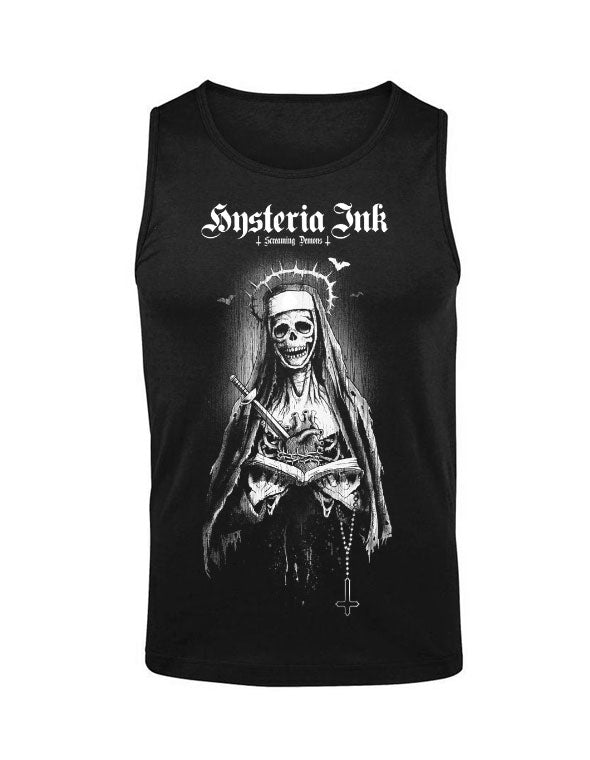Debardeur homme Hysteria Ink X Screaming Demons Skull Nun Ink