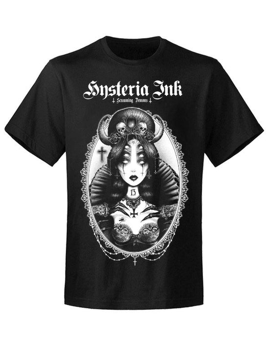 T-shirt unisexe Hysteria Ink X Screaming Demons Thirteen Ink