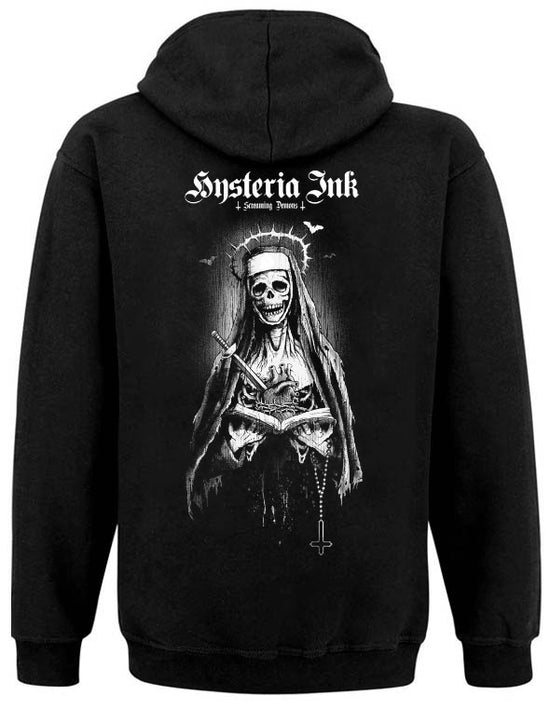 Sweat Zip Unisexe Hysteria Ink X Screaming Demons Skull Nun Ink