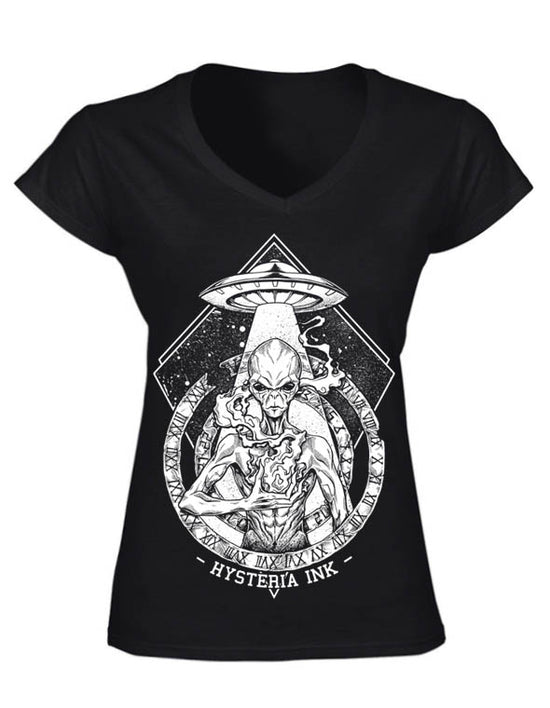 T-shirt femme V Hysteria Ink UFO Ink