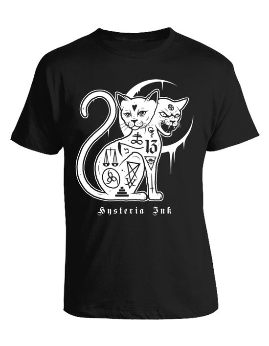 T-shirt unisexe Hysteria Ink Two Head Cat InK