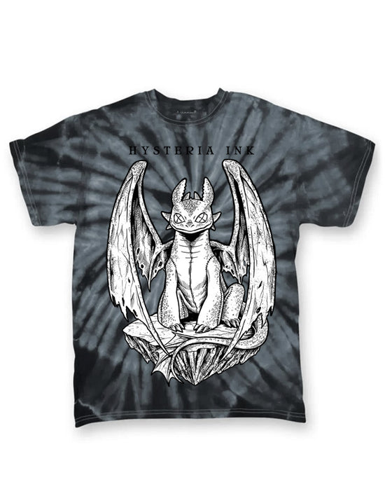 T-shirt unisexe Limited Tie Dye Hysteria Ink Dragon Ink Black