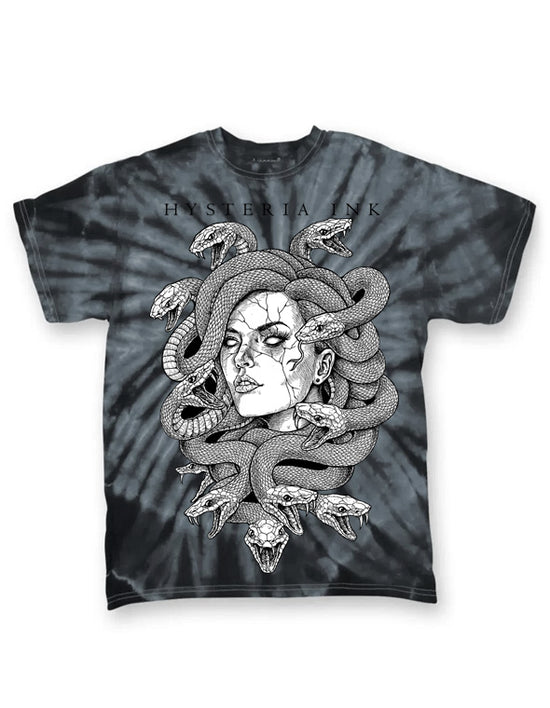 T-shirt unisexe Tie Dye Hysteria Ink Medusa Ink Black