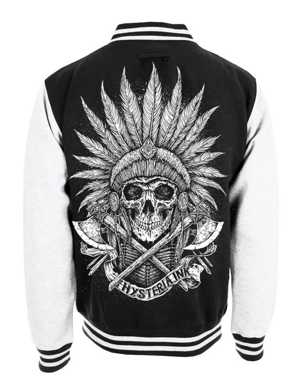 Veste Teddy Unisexe Hysteria Ink JH043 Indian Skull