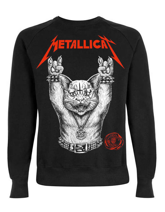 Sweat Col Rond imprimé Dos Hysteria Ink Metallicat