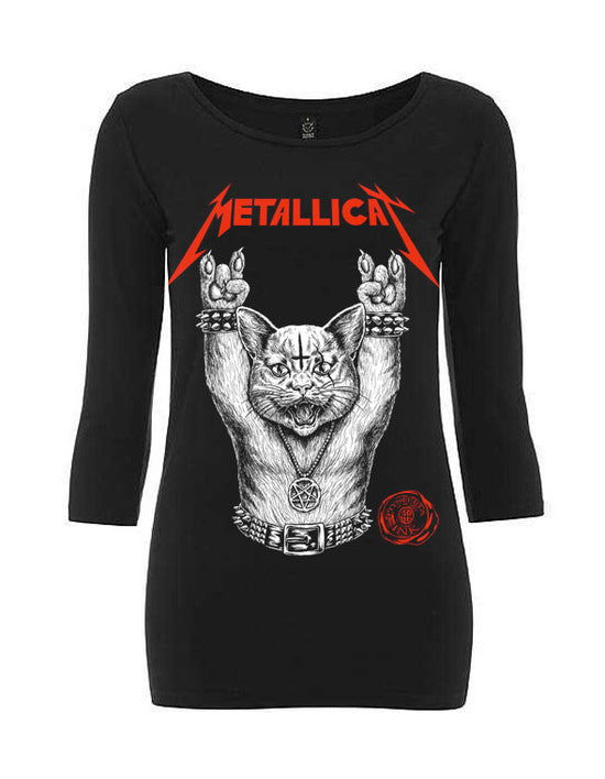 T-shirt Femme Manche 3/4 Hysteria Ink Bio Metallicat