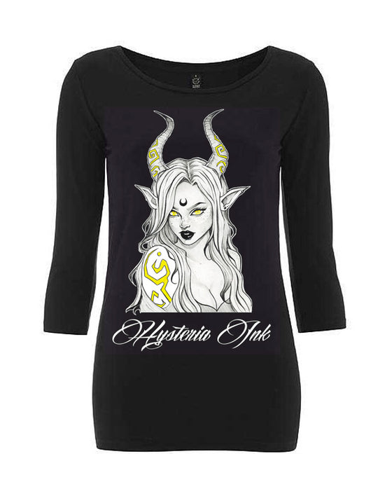 T-shirt Femme Manche 3/4 Hysteria Ink Bio Elf Ink