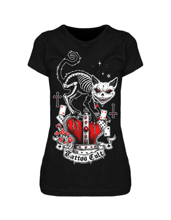 T-shirt femme T216 Tattoo Cult Killer Cat Cult