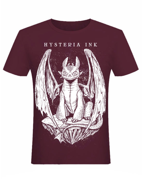 T-shirt unisexe Hysteria Ink Dragon Ink Bordeaux