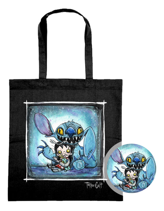 Tasche Einkaufstasche Organic Tattoo Cult Puppets Cult plus 1 Aufkleber angeboten