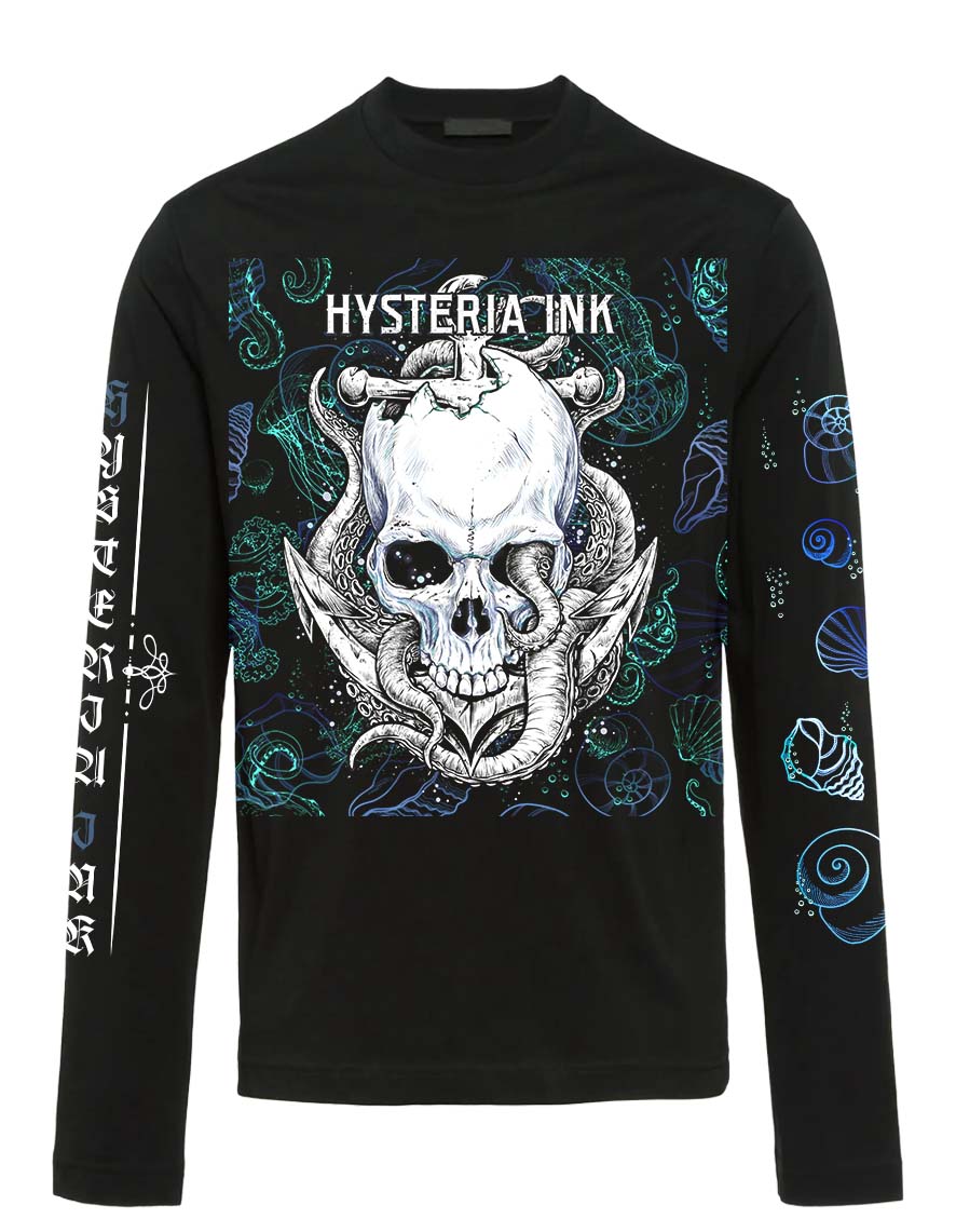 T-shirt Manches Longues Hysteria Ink  Anchor Ink Tentacles All Over Print