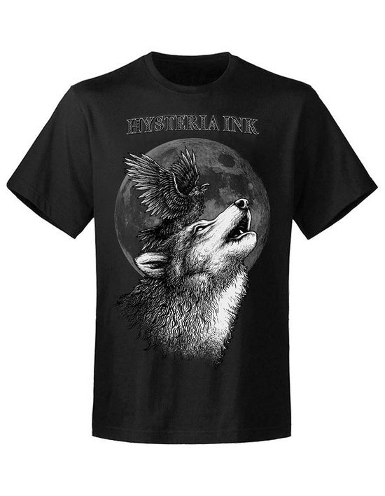 T-shirt unisexe Hysteria Ink  The Crow and The Wolf Ink