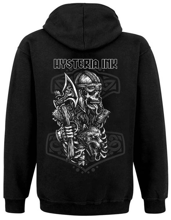 Sweat Zip Unisexe Hysteria Ink  Viking Skull Ink